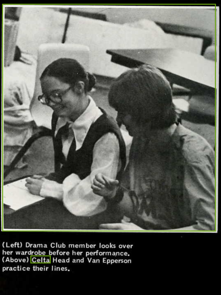 Image of Celta when she was in high school